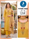 Titan By Kaya Shimmer Jacquard Kurti With Bottom Dupatta